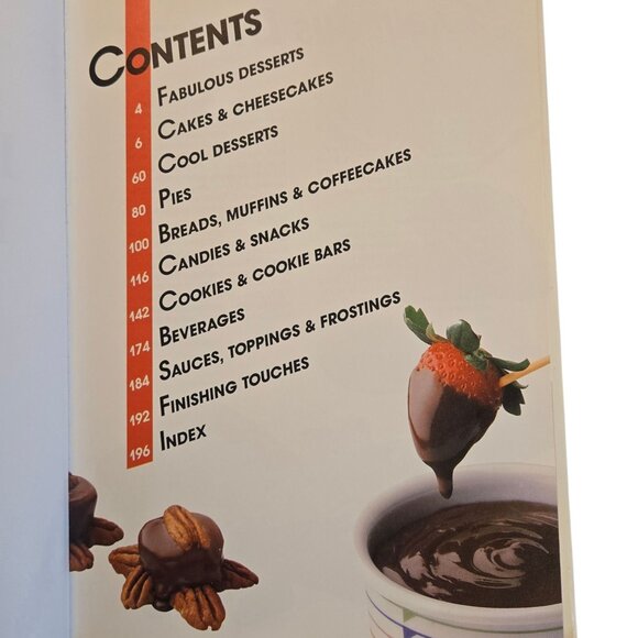Vintage Hersheys Fabulous Desserts Cookbook 1990 Hardcover Recipe Book - Picture 4 of 16